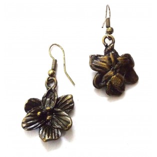 Antique Gold Earring Jhumki Contemporary Fashion Jewelry Hook Drop Dangle EA224